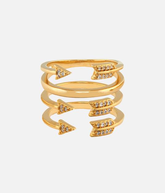 Henri Bendel Luxe Arrow Charm Stack Rings