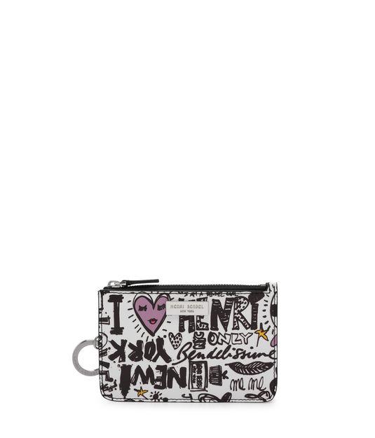 Henri Bendel West 57th Graffiti Print Mini Zip Coin Purse