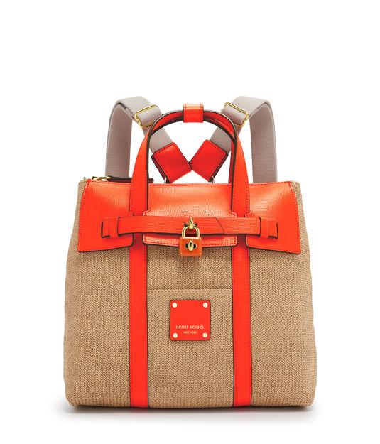 Henri Bendel Jetsetter Mini Convertible Straw Backpack