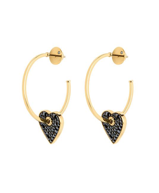 Henri Bendel Rocks Heart Charm Hoop Earring