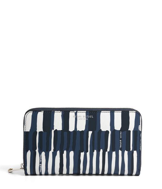 Henri Bendel West 57th Watercolor Stripe Zip Around Wallet