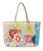 Henri Bendel West 57th Perforated Floral Patchwork E/w Tote