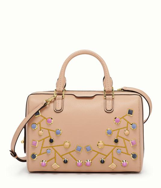 Henri Bendel West 57th Embellished Barrel Satchel