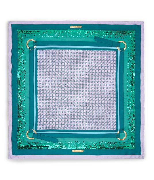 Henri Bendel Spruce Silk Scarf