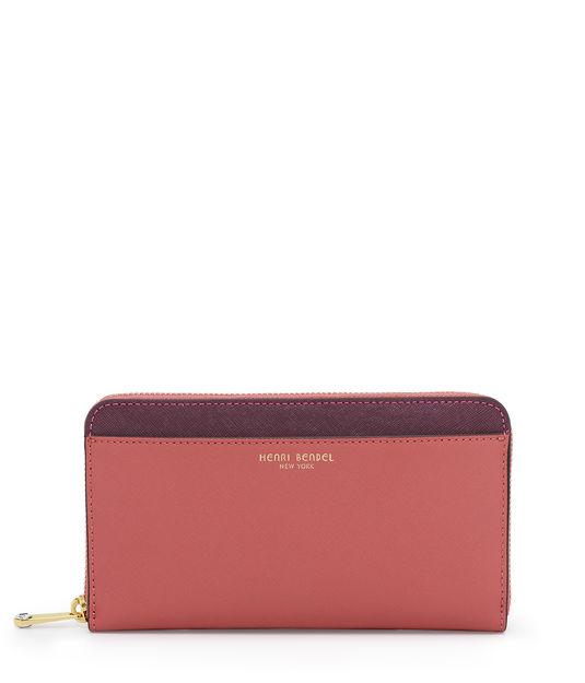 Henri Bendel West 57th Color Blocked Zip Around Continental Wallet