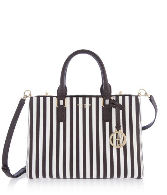 Henri Bendel Centennial Stripe Small Turnlock Satchel