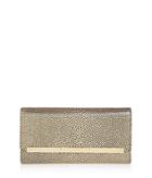 Henri Bendel Carlyle Metallic Stingray Tri-fold Wallet