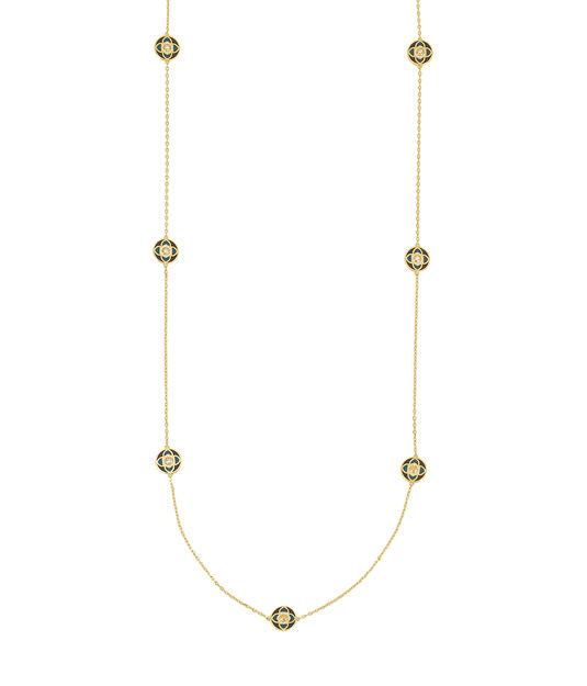 Henri Bendel Enamel Claremont Station Necklace
