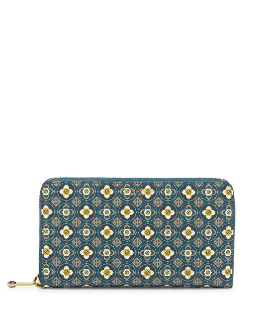 Henri Bendel West 57th Foulard Print Zip Around Continental Wallet