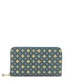 Henri Bendel West 57th Foulard Print Zip Around Continental Wallet
