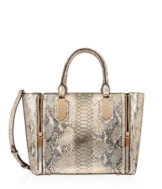Henri Bendel A-list Metallic Snake Satchel