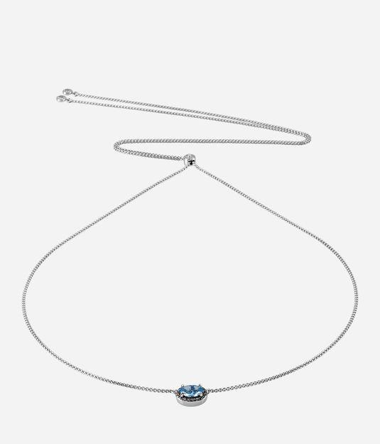 Henri Bendel Luxe Oval Halo Slider Necklace