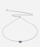 Henri Bendel Luxe Oval Halo Slider Necklace