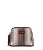 Henri Bendel Small Striped Canvas Cosmetic Bag