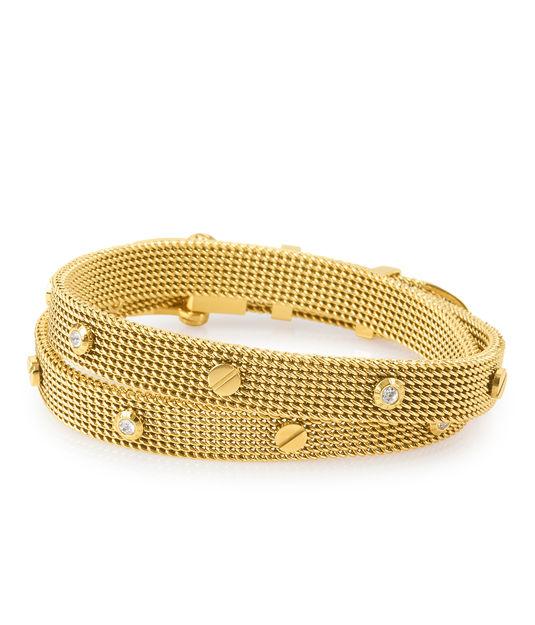 Henri Bendel Rivet Mesh Wrap Bracelet