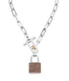 Henri Bendel Rocks Padlock Necklace