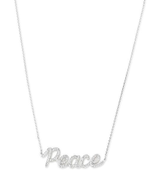 Henri Bendel Peace Script Pendant