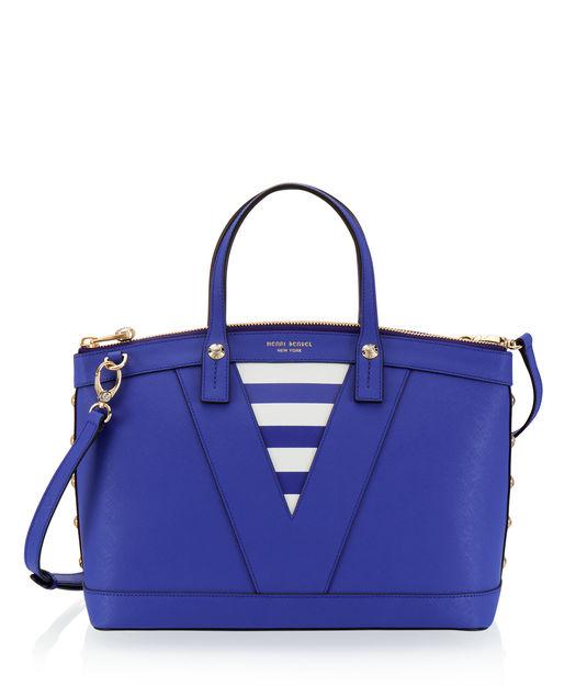 Henri Bendel West 57th Stripe Studded Satchel