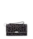 Henri Bendel Uptown Out & About Leopard Haircalf Organizer Wallet