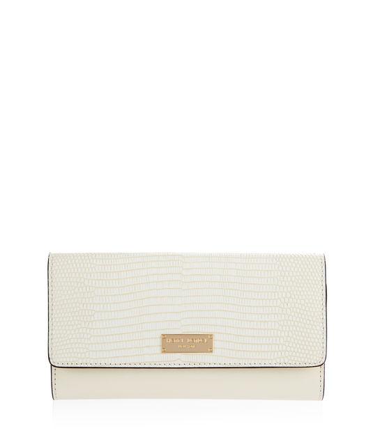 Henri Bendel West 57th Tri-fold Lizard Blocked Wallet