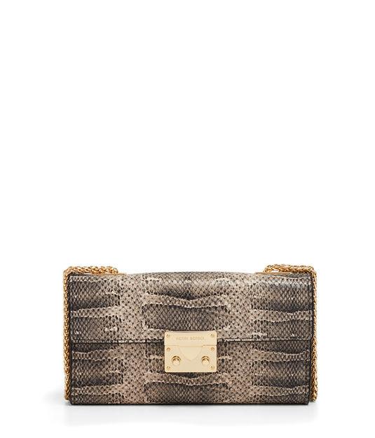 Henri Bendel Waldorf Snake Embossed Wallet On A Chain