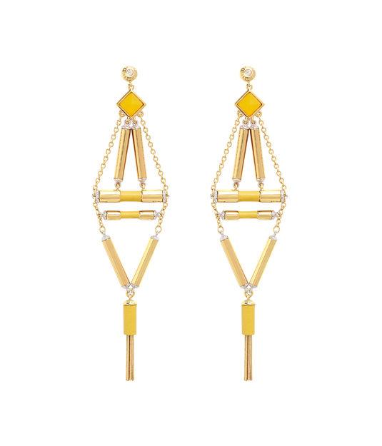 Henri Bendel Leather Tassel Chandelier Earring