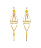 Henri Bendel Leather Tassel Chandelier Earring