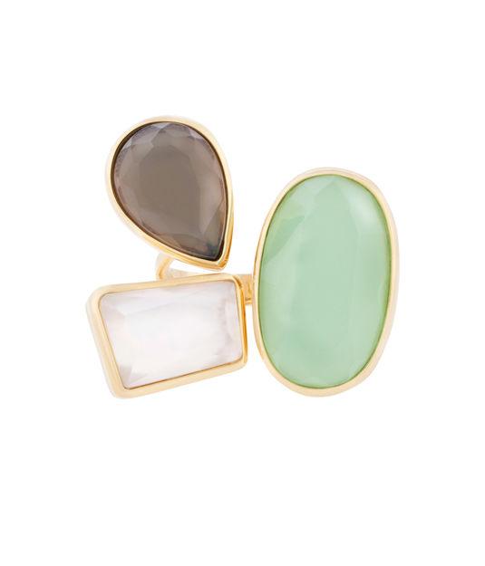 Henri Bendel Triple Gem Ring