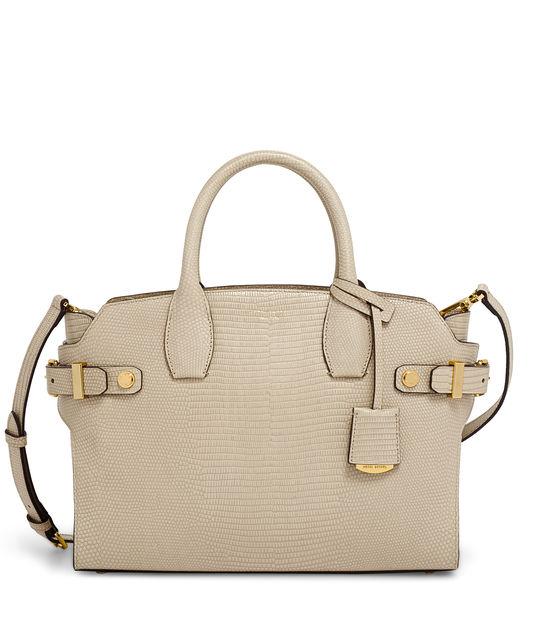 Henri Bendel Carlyle Embossed Lizard Satchel