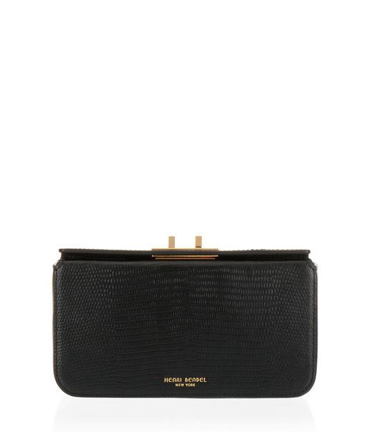 Henri Bendel Dalton Lizard Box Clutch