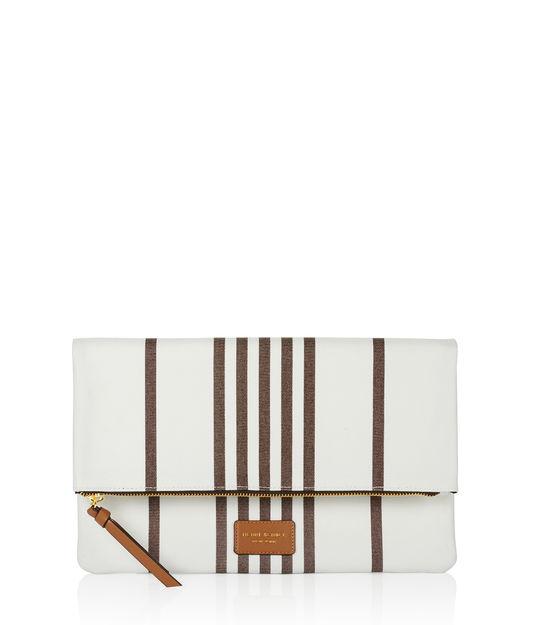 Henri Bendel Canvas Foldover Clutch