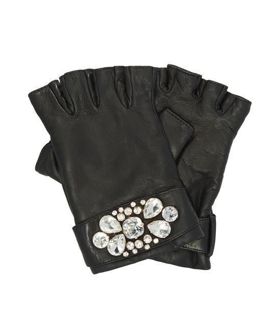 Henri Bendel Crystal Fingerless Gloves