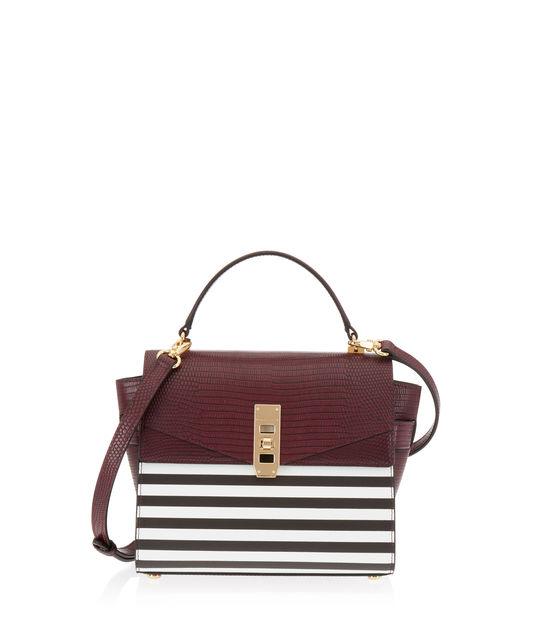 Henri Bendel Uptown Mini Striped Satchel