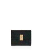 Henri Bendel Petrol Turn Key Mini Tri-fold Wallet