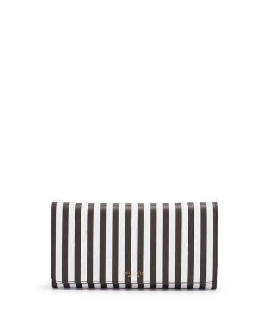 Henri Bendel Brown & White Striped Folding Jewelry Case