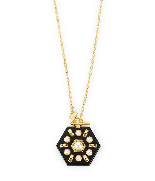 Henri Bendel Hex Pearl Pendant