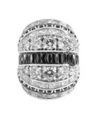 Henri Bendel Tuxedo Gladiator Ring