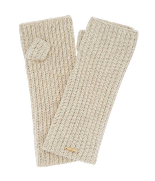 Henri Bendel Cashmere Ribbed Fingerless Gloves