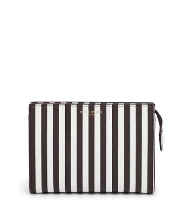 Henri Bendel Centennial Stripe Small Cosmetic Clutch