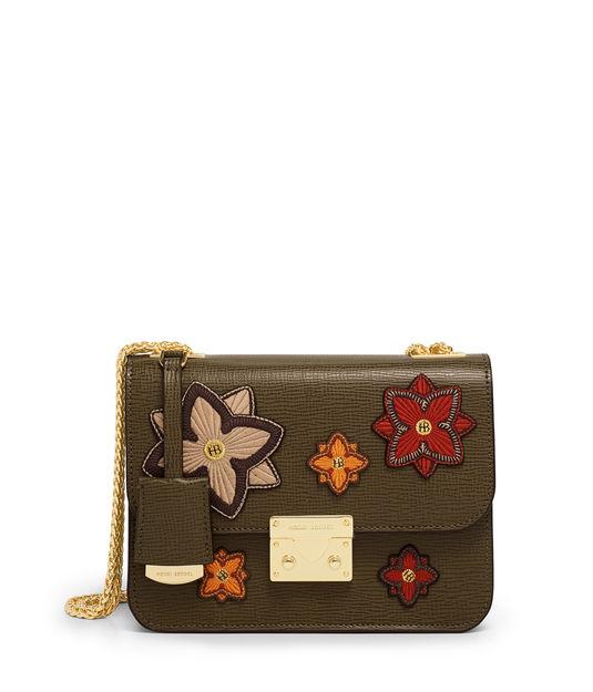 Henri Bendel Waldorf Chain Party Bag With Patches
