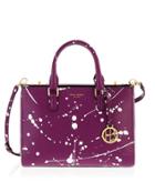 Henri Bendel West 57th Small Splatter Turnlock Satchel