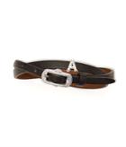 Henri Bendel Monogram Leather Wrap Bracelet And Choker
