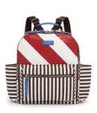 Henri Bendel Striped Canvas Large Backpack