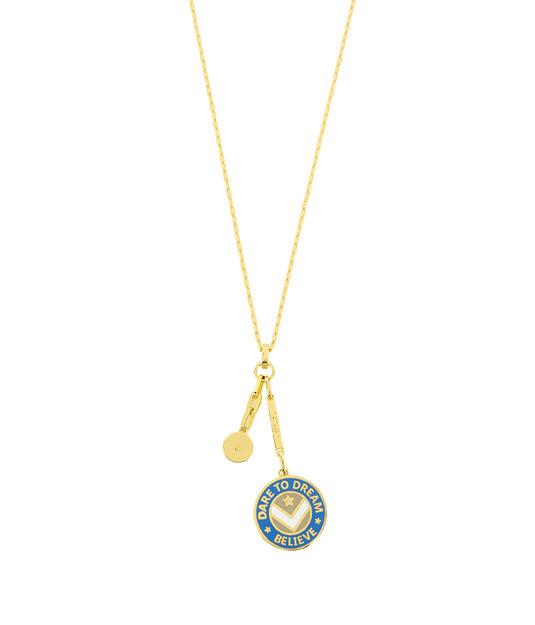 Henri Bendel Enamel Motivation Pendant Necklace