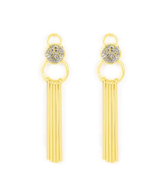 Henri Bendel Rocks Metal Fringe Earring