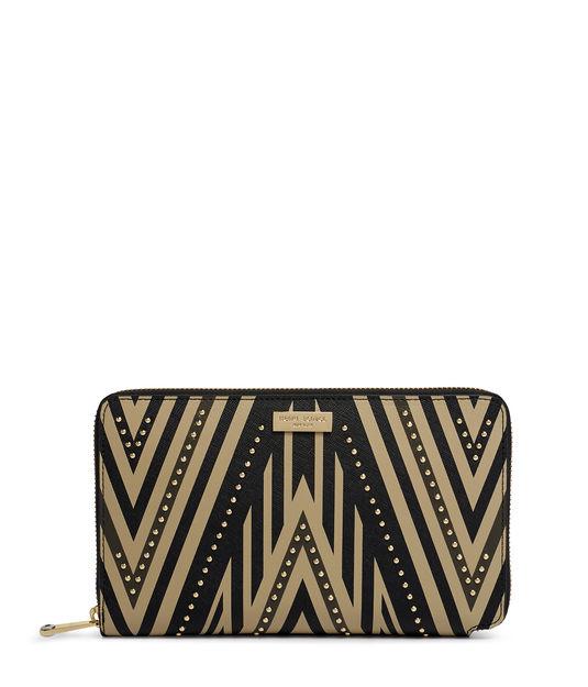 Henri Bendel West 57th Xl Geo Tribal Studded Zip Around Continental Wallet