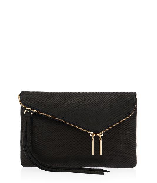 Henri Bendel Debutante Suede Fringe Convertible Clutch