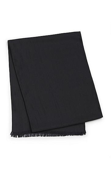 Hugo Boss - Scarf Cm Solid Silk Scarf - Black