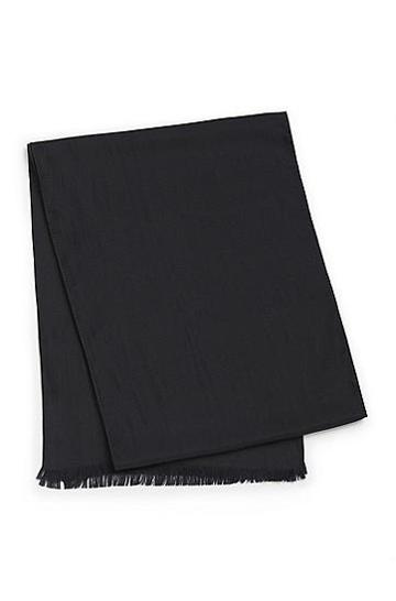 Hugo Boss - Scarf Cm   Solid Silk Scarf - Black