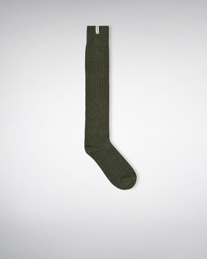 Textured Rib Knee Socks